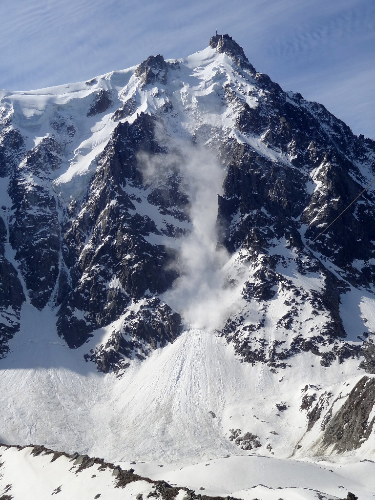 chute de séracs dans la face Nord