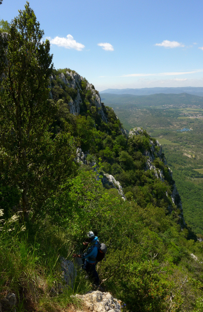 L'éperon vu depuis le sentier de descente