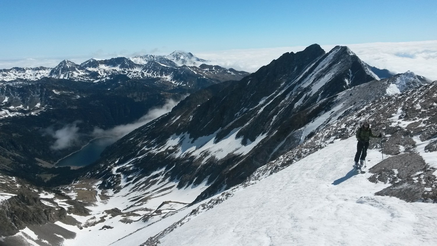 arrivée au col sous le sommet