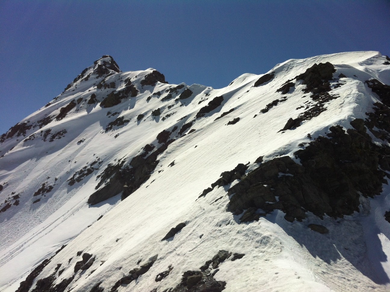 Départ de l'arête W