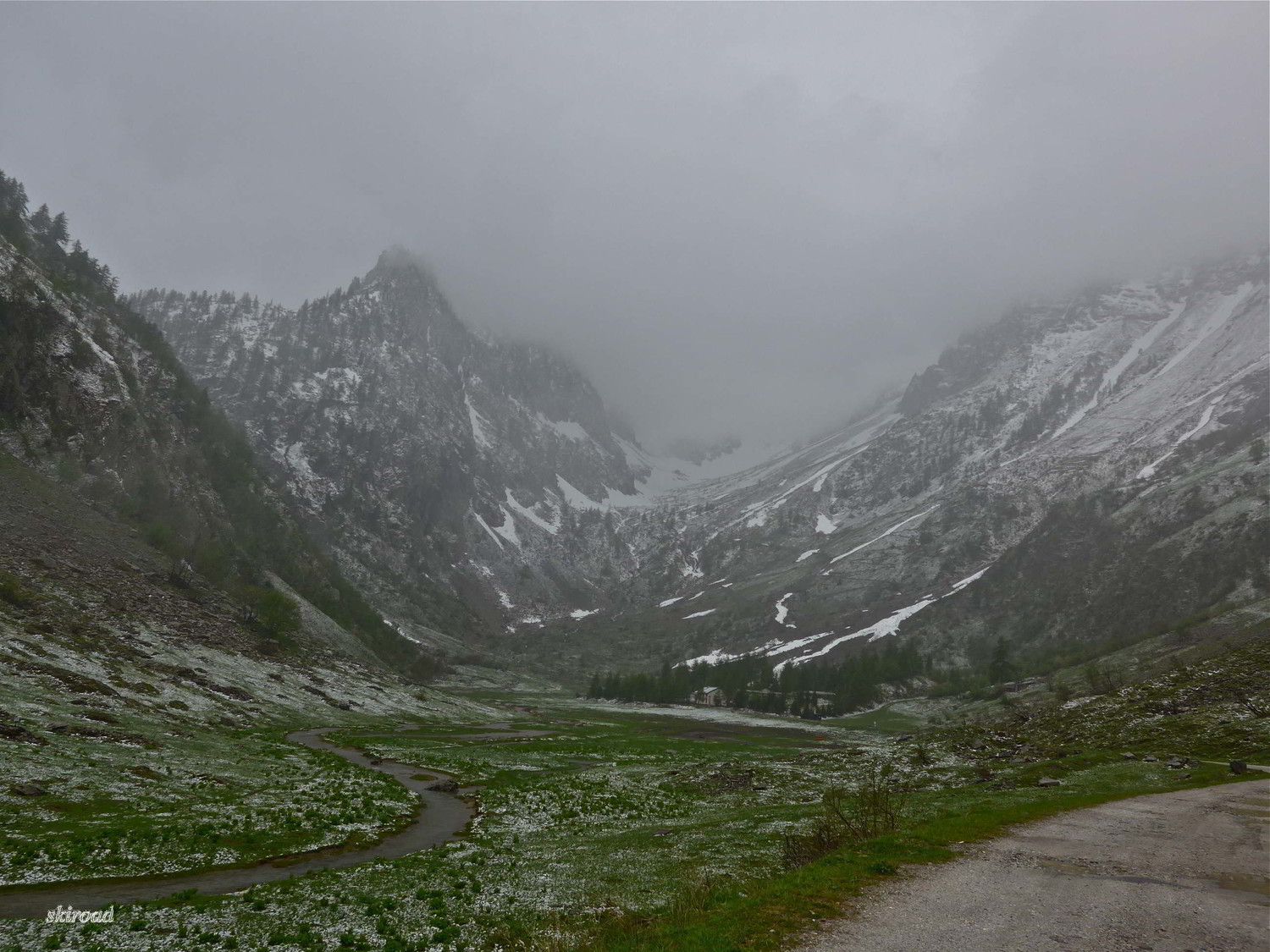Hier, sous la pluie battante, Prati del Vallone.