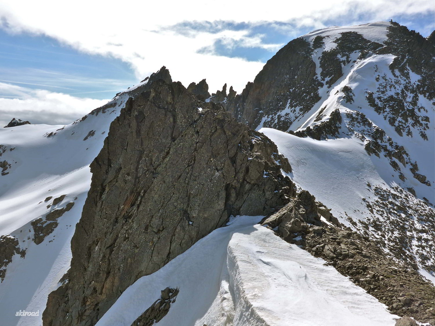 La Baisse et la crête menant à la T.de l'Ubac de la Cime de Lauze.