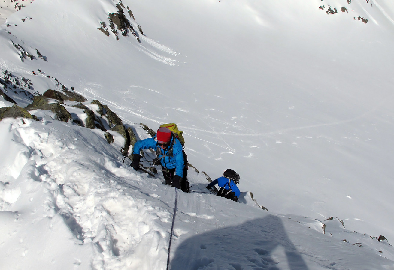 Pizzo Ferrè; all'uscita del passo più impegnativo...
