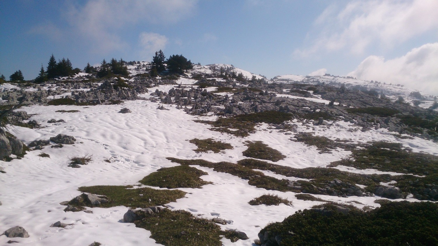Vers le sommet