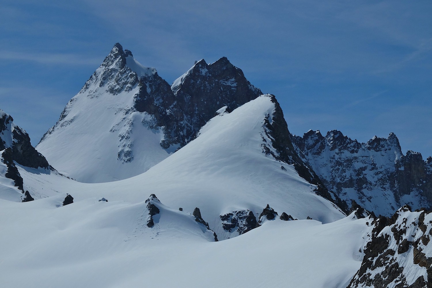 Dent de Bertol et Bouquetins.