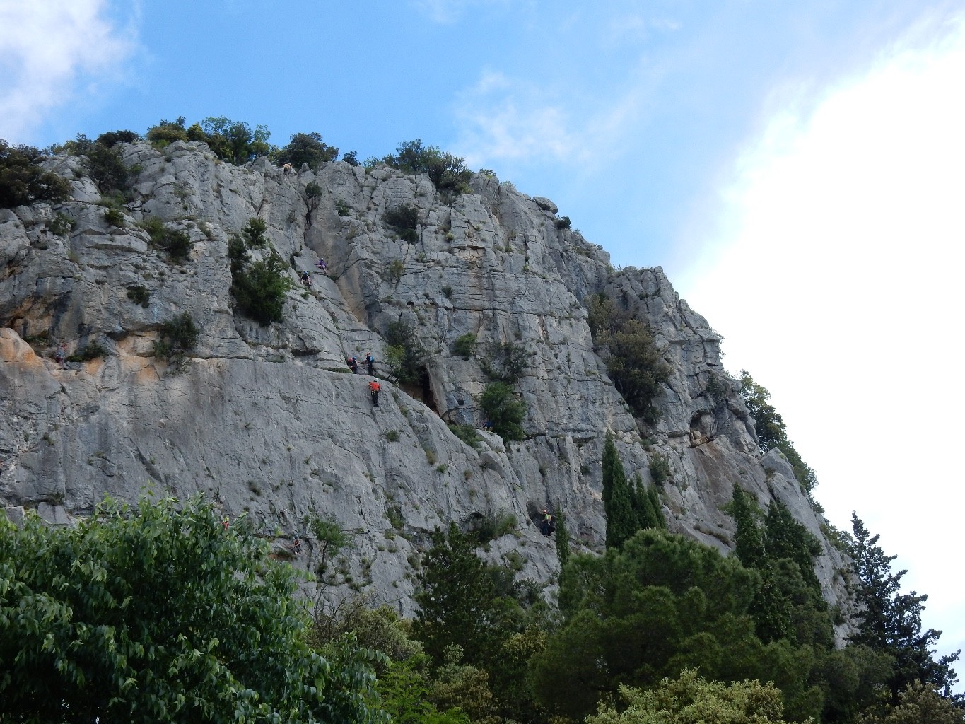 Vue sur le secteur de la Grotte