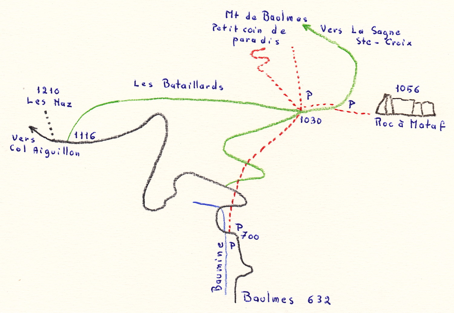 L'accès au Roc à Mataf