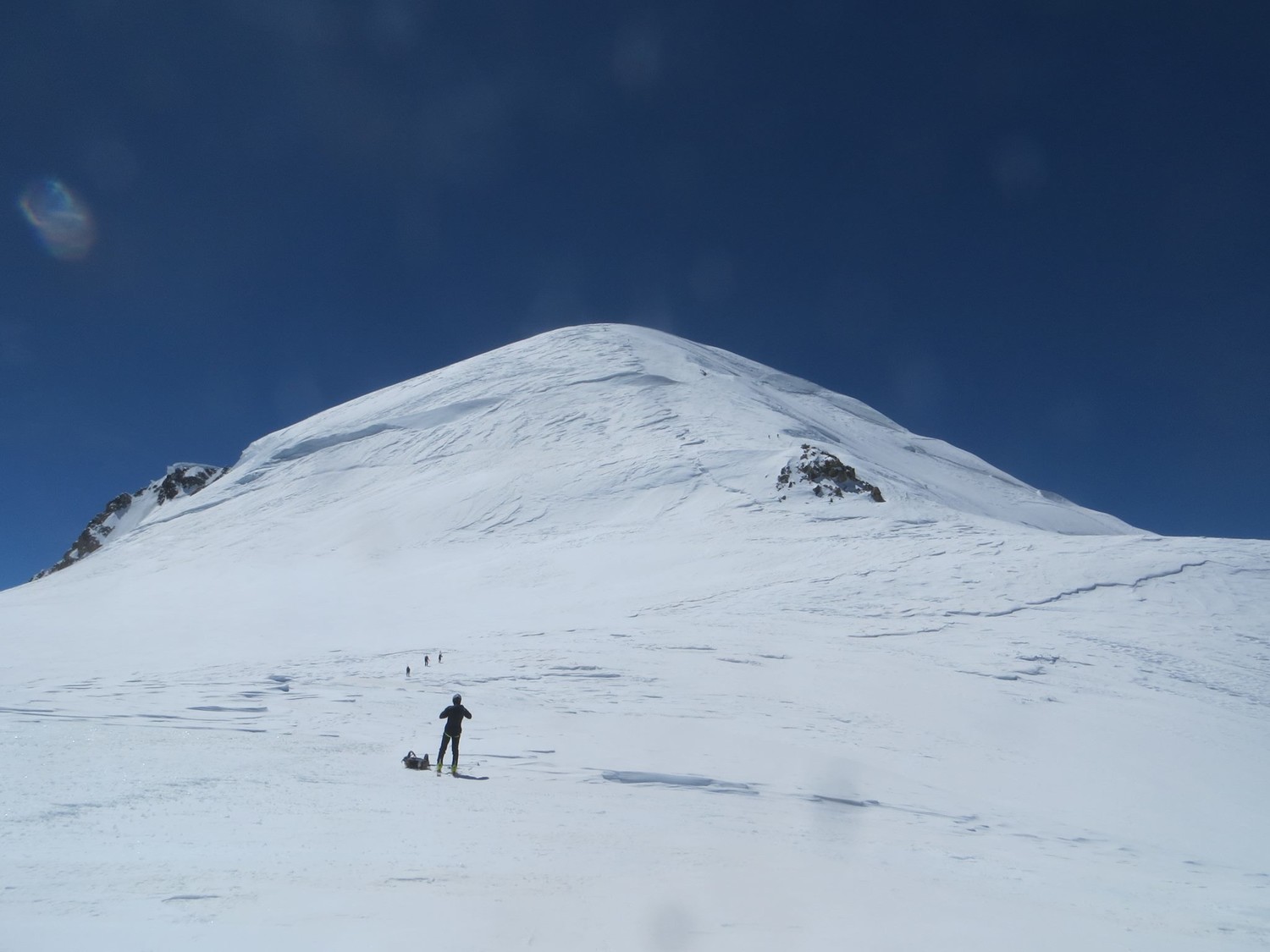Pente sommitale depuis le haut du Mur de la Côte