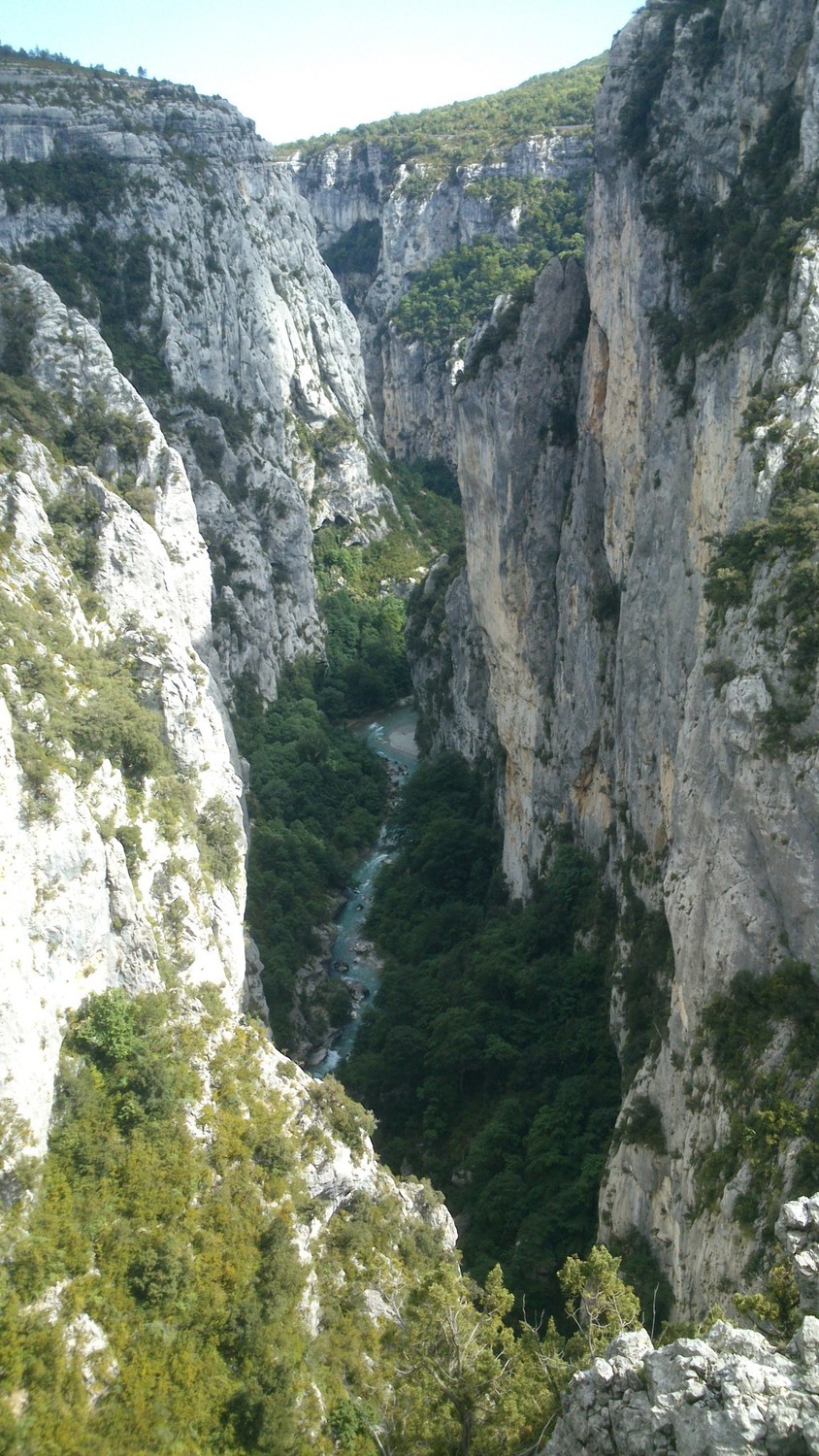 la vue depuis l'arête de sortie