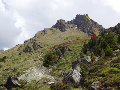 itinéraire vu de l'alpage itinéraire vu de l'alpage