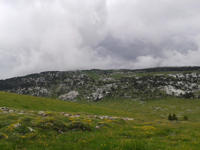 la lande à traverser de droite à gauche est en haut