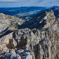 Vue d'ensemble des crêtes en direction du Dôme de l'Oeille depuis la Pointe Sophie