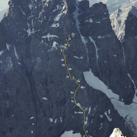 Topo II avec cotations Voie du Souvenir (B. Védrines)