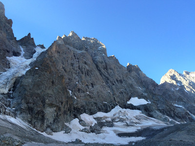 Face nord du Pic Sans Nom depuis le Glacier Noir (juillet 2015, BV)