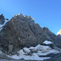 Face nord du Pic Sans Nom depuis le Glacier Noir (juillet 2015, BV)