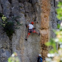 Stéphane & Carole au départ de la L2 de "La fuite enchantée (Grande arête)"