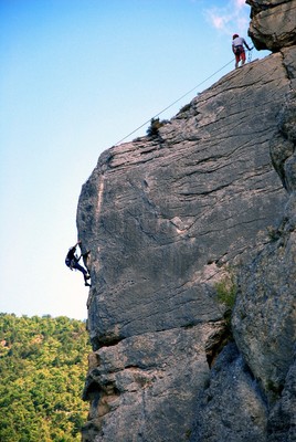 Carole dans la L2 de "La fuite enchantée (Grande arête)"