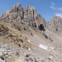 les Aiguilles de Chabrières E vue depuis la station