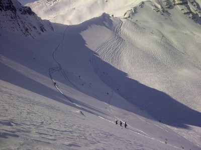 début de la montée