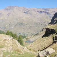 lac du Fangeas,vu du sentier du Col de Terres Blanches