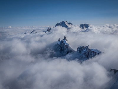 La vue de l'aiguille du midi