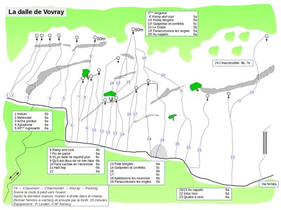 Topo - Dalle de Vovray Topo - Dalle de Vovray