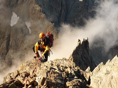 Ecrins - Arete de Coste Rouge - Apres les gros blocs