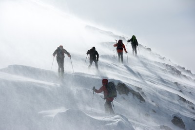 sur l'arête du Kavringtinden