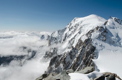 au sommet du mont blanc du tacul