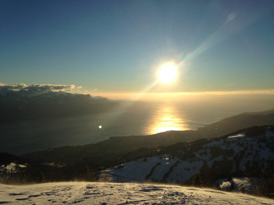 Coucher de soleil sur le lac Léman