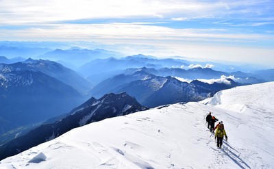 On the way up to Margherita hut