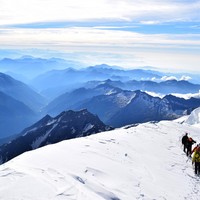 On the way up to Margherita hut