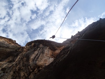 Verdon - Second rappel d'accès au Galetas