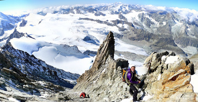 en descendant de la dent blanche