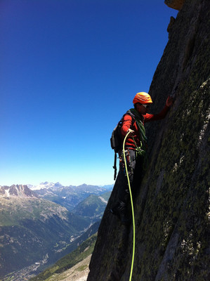 Dans les Papillons avec le guide Grégory Facon (Chamonix)