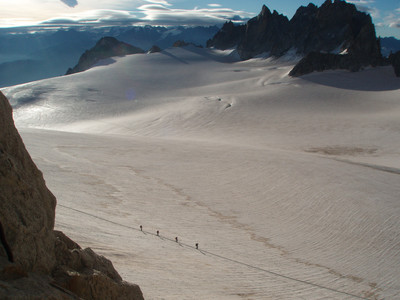 voie normale de l'aiguille du tour - vue depuis la Purtscheller