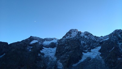 Hier à l'arête du Coste Counier en redescendant vu du le Pic Beauvoisin.