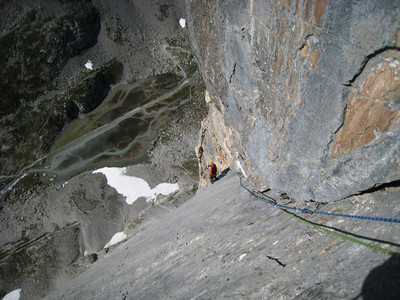 Dans le dièdre de la Grande Pasquier (Vanoise)