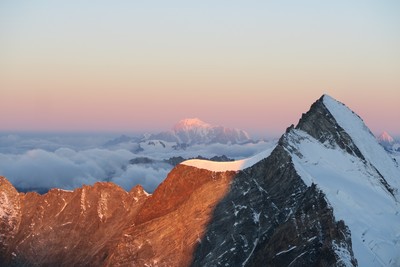 Levé du soleil lors de l'ascension du Cervin (depuis Cervinia) - septembre 2015