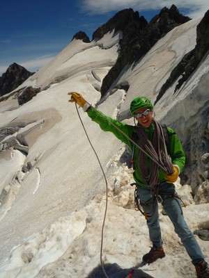 Ecrins - Les Bans - Passage de la rimaye a la descente