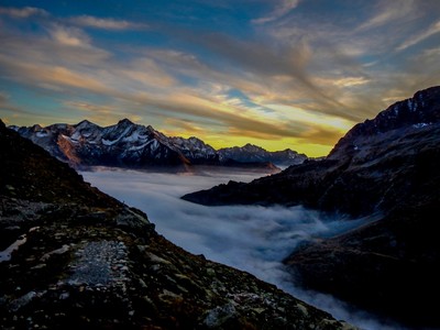 Mer de nuage le soir...juste magnifique