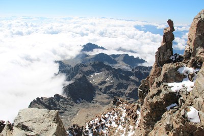 Mer de nuage en montant au Viso
