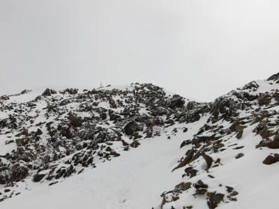 Climby bit under the summit Climby bit under the summit