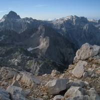 Triglav et Kanjavec - vue depuis le sommet du Razor
