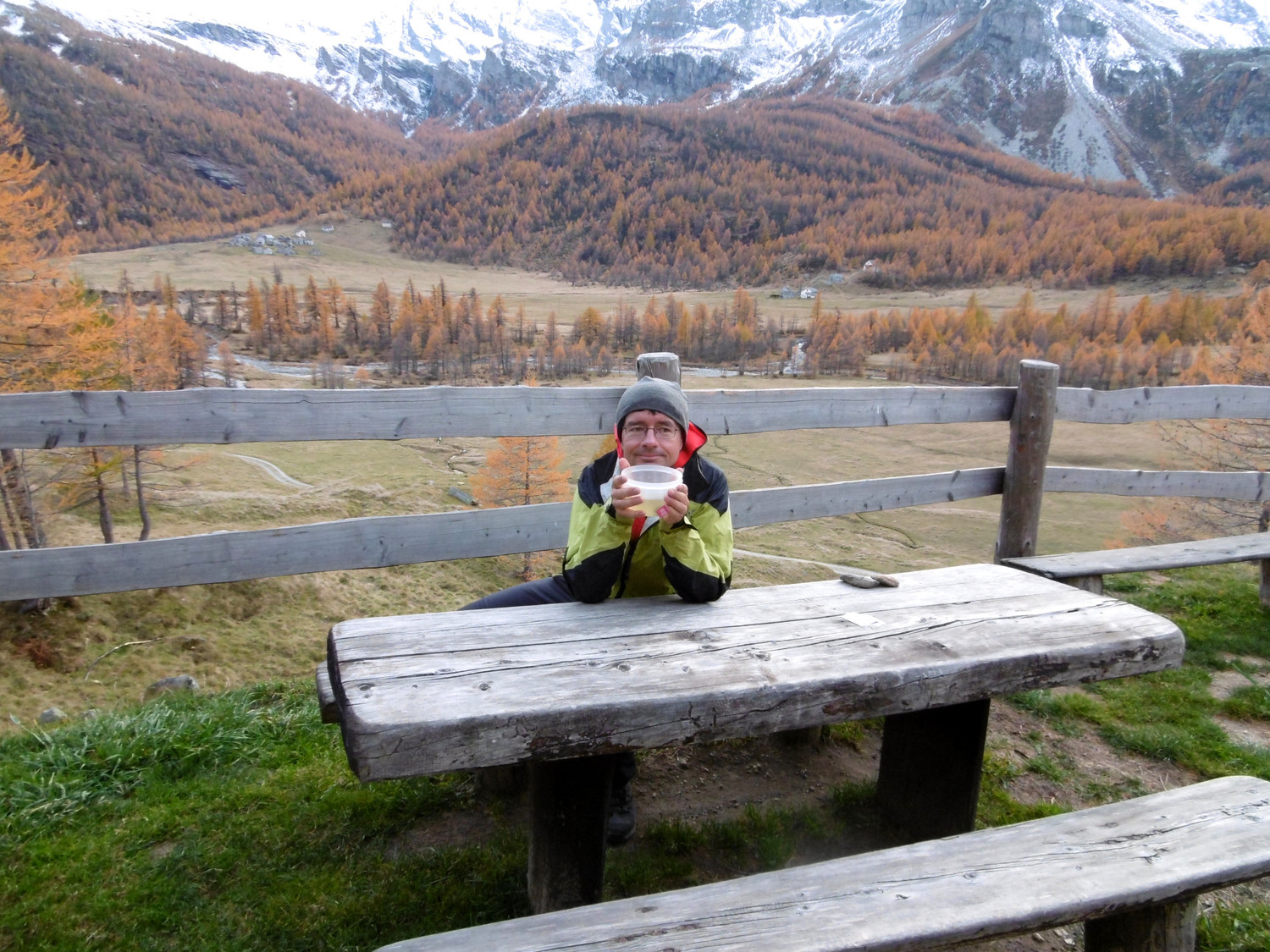 Tea-time en arrivant au Rifugio