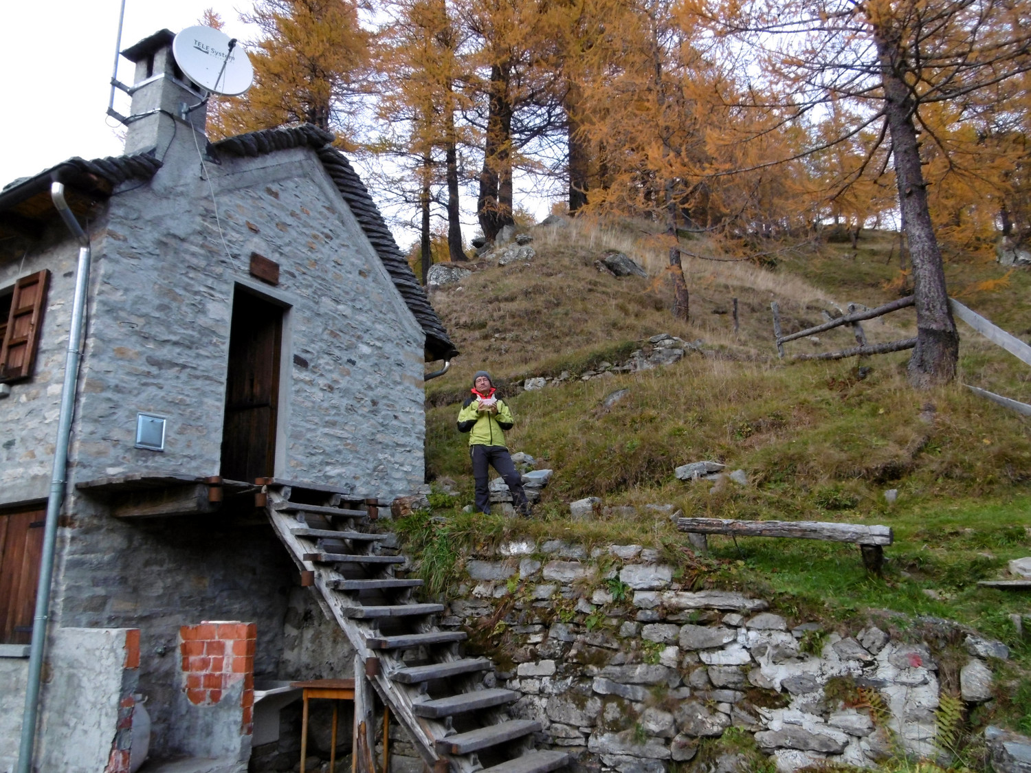 Rifugio Arona, locale invernale. Je crois qu'on ne sera pas dérangés ce soir !