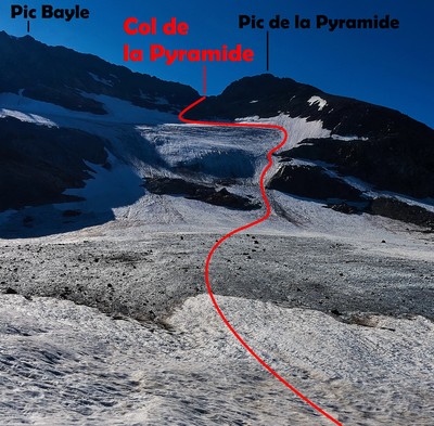 Col de la Pyramide par le Glacier des Rousses