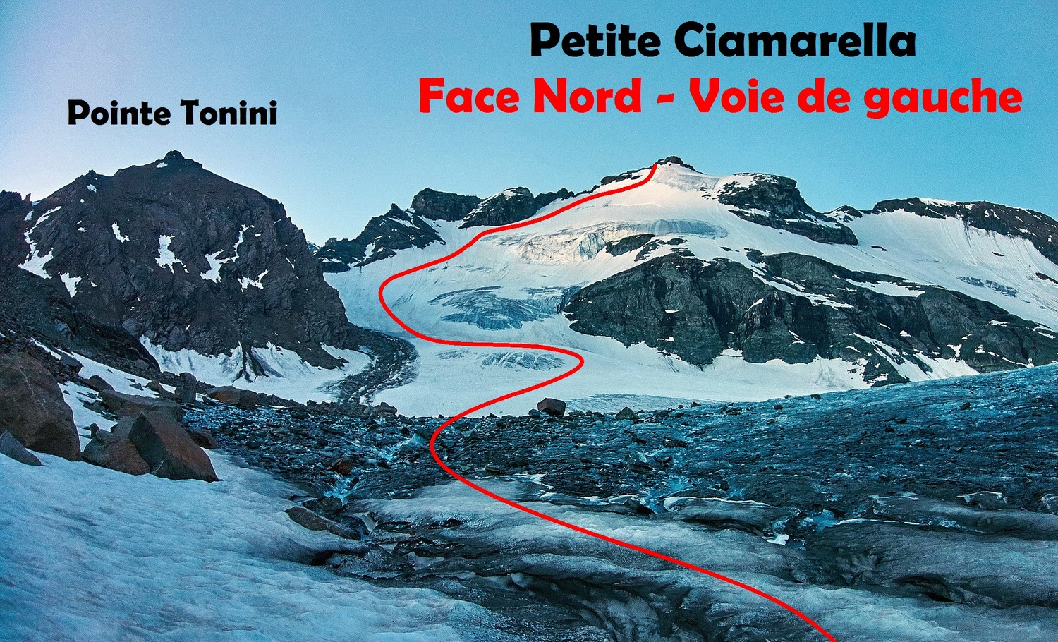 Petite Ciamarella - Face Nord - Voie de gauche
