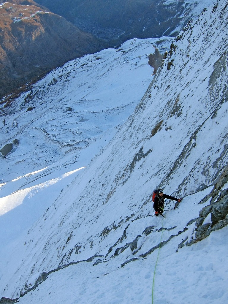 Sortie de la longueur qui mène dans la rampe