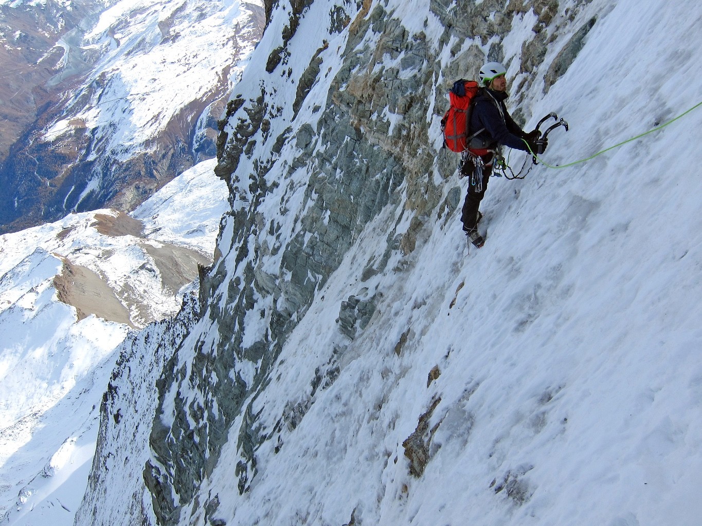 Fin de la cascade de glace